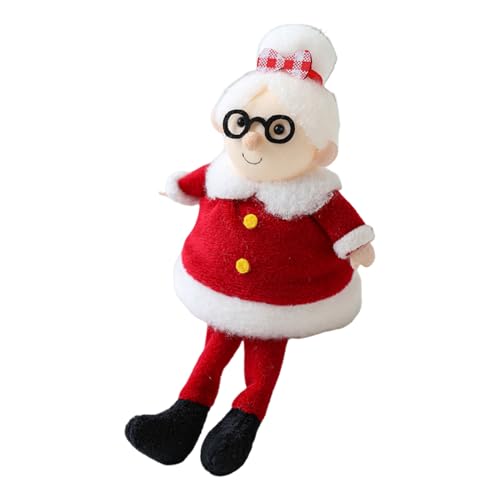 Gvblkq Weihnachtsmann Figur - Sitzender Weihnachtsmann Plüschfigur - Plüsch Dekofigur Puppe Für Innen Außen Weihnachtsdekoration Wohnzimmer Auto Zuhause Büro von Gvblkq