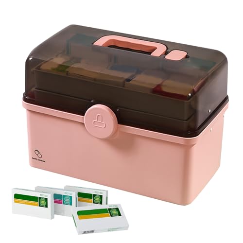 Medication Storage Box, 3-Layer Folding Medicine Organizer with Handle, PP Pill Case for Safe Family Use, Portable and Spacious Design, 19x15.7x16cm / 34x21.5x19cm Medication Storage Box, 3-Layer Folding Medicine Organizer with Handle, PP Pill Case for Safe Family Use, Portable and Spacious Design, 19x15.7x16cm / 34x21.5x19cm von Gvblkq