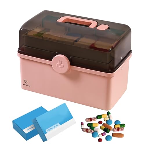 Medication Storage Box, 3-Layer Folding Medicine Organizer with Handle, PP Pill Case for Safe Family Use, Portable and Spacious Design, 19x15.7x16cm / 34x21.5x19cm Medication Storage Box, 3-Layer Folding Medicine Organizer with Handle, PP Pill Case for Safe Family Use, Portable and Spacious Design, 19x15.7x16cm / 34x21.5x19cm von Gvblkq