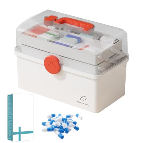 Medication Storage Box, 3-Layer Folding Medicine Organizer with Handle, PP Pill Case for Safe Family Use, Portable and Spacious Design, 19x15.7x16cm / 34x21.5x19cm Medication Storage Box, 3-Layer Folding Medicine Organizer with Handle, PP Pill Case for Safe Family Use, Portable and Spacious Design, 19x15.7x16cm / 34x21.5x19cm von Gvblkq