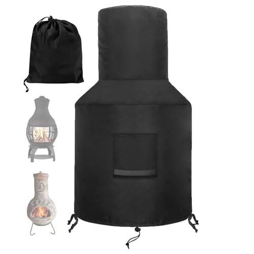 Outdoor Fire Pit Cover, Chiminea Protector, 420d Oxford Cloth Multifunctional Fire Pits Protective Cover with Drawstring Bag, Patio Pit Heater Cover for Clay, 25x48inches Outdoor Fire Pit Cover, Chiminea Protector, 420d Oxford Cloth Multifunctional Fire Pits Protective Cover with Drawstring Bag, Patio Pit Heater Cover for Clay, 25x48inches von Gvblkq