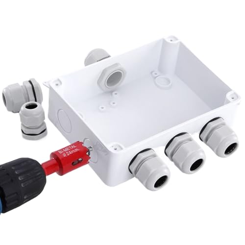 Outdoor Junction Box - Wasserdichtes Projektgehäuse Für Die Elektrische Verkabelung | ABS -Kunststoff Mit Staubfestem Abdeckungsabdeck von Gvblkq