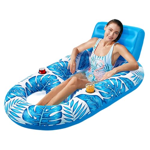 Pool Float Lounger, Inflatable Pool Floats for Adults, Maple Leaf Pattern Raft with Built-In Cup Holder, Sturdy Waterproof Raft for Lake, Indoor Pool, Outdoor Tanning, Relaxation and Fun Pool Float Lounger, Inflatable Pool Floats for Adults, Maple Leaf Pattern Raft with Built-In Cup Holder, Sturdy Waterproof Raft for Lake, Indoor Pool, Outdoor Tanning, Relaxation and Fun von Gvblkq