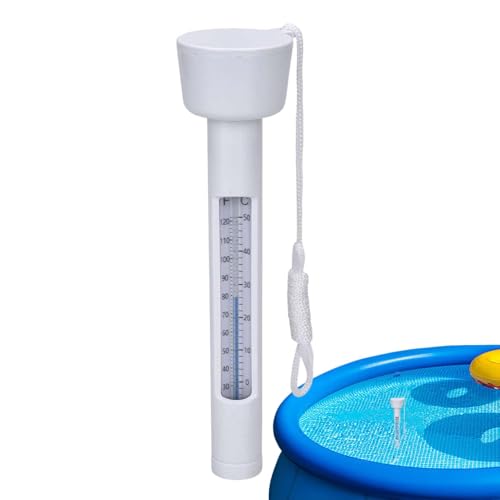Pool Temperature Gauge, Floating Pond Meter, Water Thermometer Rope, 0-50℃ Range, Clear Display, Easy Reading, Shock Resistant, Compact Build, Instant Read, Perfect for Pool, Spa, Fish Tank von Gvblkq