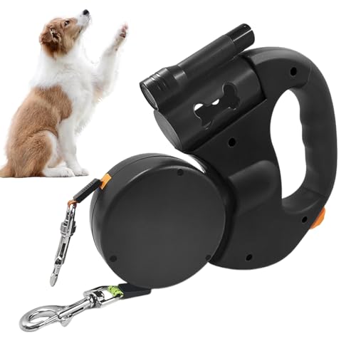 Retractable Dog Leashes, Pet Leash with - Design, Anti-Pull Handle, Reflective Cord, Auto-Lock Clip for Walking, Outdoor Travel Use, 10.24x7.09 inches von Gvblkq