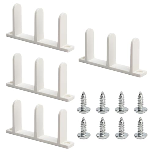 Sliding Door Guide, 4 Pieces Sliding Door Bottom Guides, Stable Hardware with Screws, Noise-Reducing Guidance, Replacement Parts for Bypass Track, Standard Indoor House and Apartment, 8.3x1.9x4.5cm Sliding Door Guide, 4 Pieces Sliding Door Bottom Guides, Stable Hardware with Screws, Noise-Reducing Guidance, Replacement Parts for Bypass Track, Standard Indoor House and Apartment, 8.3x1.9x4.5cm von Gvblkq