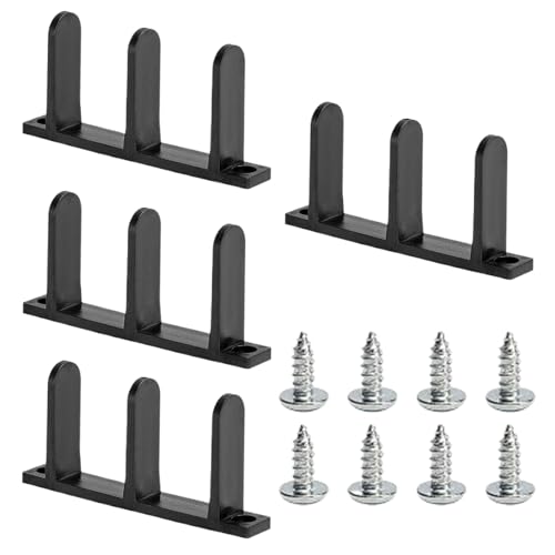 Sliding Door Guide, 4 Pieces Sliding Door Bottom Guides, Stable Hardware with Screws, Noise-Reducing Guidance, Replacement Parts for Bypass Track, Standard Indoor House and Apartment, 8.3x1.9x4.5cm Sliding Door Guide, 4 Pieces Sliding Door Bottom Guides, Stable Hardware with Screws, Noise-Reducing Guidance, Replacement Parts for Bypass Track, Standard Indoor House and Apartment, 8.3x1.9x4.5cm von Gvblkq
