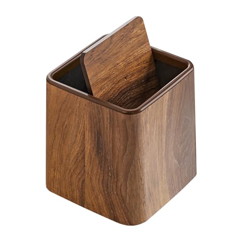 Small Desk Trash Can, Little Trash Can Desktop Wastebasket, Dustbin with Lid, Space-Saving Storage Container, Compact Desktop Organizer for Bedroom, Kids Room, Kitchen and Dorm, 14.7x14.7x15.3cm von Gvblkq
