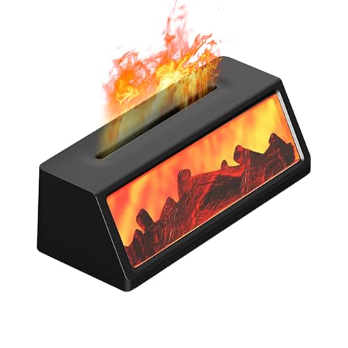 Ultraschallluftdiffusor - Retro -Luftbefeuchterlampe für Zuhause | Holzkohleofen inspiriertes Design mit Nebelfunktion und sanftes Nachtlicht für Schlafzimmer, Wohnzimmer, Bad, Schreibtisch, und von Gvblkq