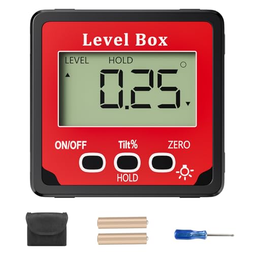 Gvolatee Winkelmesser Digital, Digitale LCD Wasserwaage, Elektronische Neigungsmesser, Digitaler Bevel Box, Level Box mit Magnetfuß für die Holzbearbeitung, das Automobilindustrie & die Baugewerbe Gvolatee Winkelmesser Digital, Digitale LCD Wasserwaage, Elektronische Neigungsmesser, Digitaler Bevel Box, Level Box mit Magnetfuß für die Holzbearbeitung, das Automobilindustrie & die Baugewerbe von Gvolatee