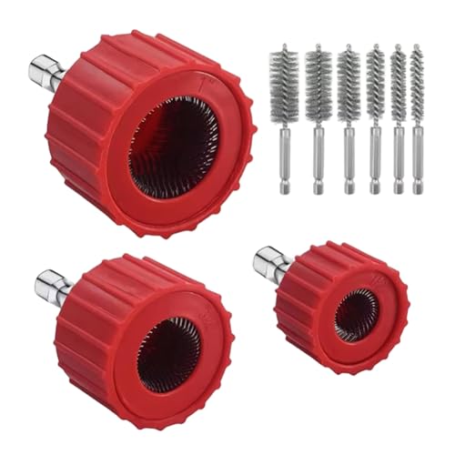 Gvvsjgdbis 1 Set Kupferrohrreiniger Set für Bohrmaschine, Rohrreinigungsbürste, reinigt Kupferrohre Rohre und Armaturen zum Löten von Gvvsjgdbis