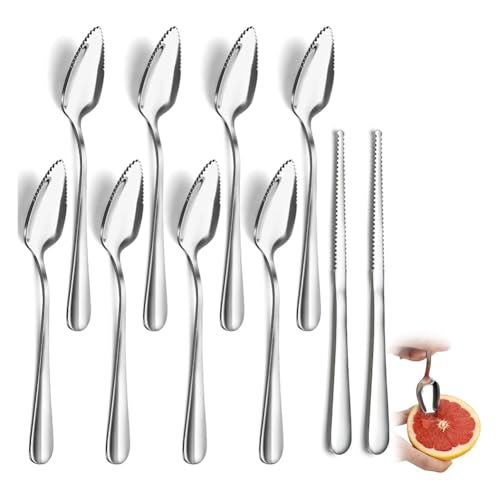 Gvvsjgdbis 10-teiliges Grapefruit-Besteck-Set, Grapefruitlöffel und Messer mit Wellenschliff Gvvsjgdbis 10-teiliges Grapefruit-Besteck-Set, Grapefruitlöffel und Messer mit Wellenschliff von Gvvsjgdbis