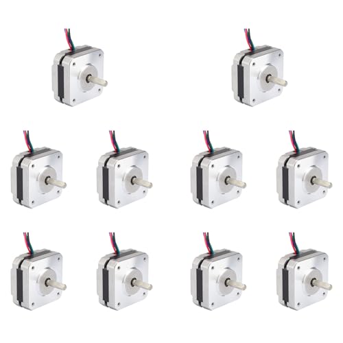 Gvvsjgdbis 10 x 17Hs08-1004S Nema 17 Schrittmotor mit 4 Leitungen, 20 mm, 1 A, 13 Ncm, 42 Motoren, Nema17 Schrittmotor von Gvvsjgdbis