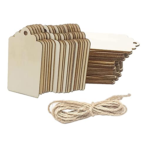 Gvvsjgdbis 100 StüCk Etikett, 2,7 X 1,5 Unfertige Etikette mit Loch, zum AufhäNgen und Hochzeit, Projekte von Gvvsjgdbis