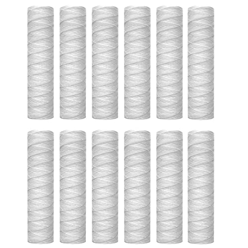 Gvvsjgdbis 12 x 5 Mikrometer stranggewickelte Wasserfilter, universeller Ersatz-Sedimentfilter, 25,4 cm Gvvsjgdbis 12 x 5 Mikrometer stranggewickelte Wasserfilter, universeller Ersatz-Sedimentfilter, 25,4 cm von Gvvsjgdbis