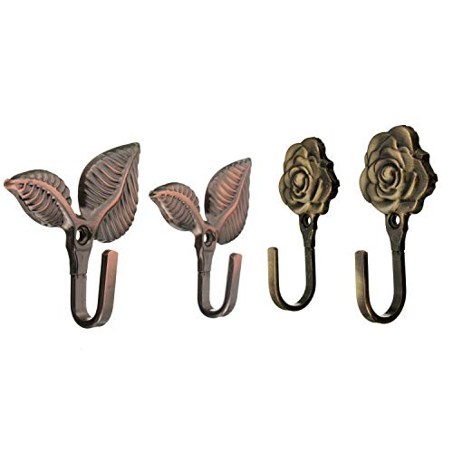 Gvvsjgdbis 【2 Paar Wandhaken】 1 Paar Metall Rose Blume Vorhang Raffhalter Raffhalter Wandhaken & 1 Paar Eisen Blatt Form Vorhang Raffhalter Halter Wandhaken Gvvsjgdbis 【2 Paar Wandhaken】 1 Paar Metall Rose Blume Vorhang Raffhalter Raffhalter Wandhaken & 1 Paar Eisen Blatt Form Vorhang Raffhalter Halter Wandhaken von Gvvsjgdbis