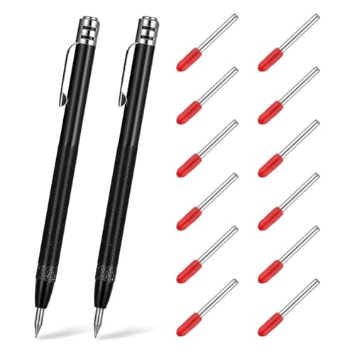 Gvvsjgdbis 2 Stück Wolframkarbid-Anreißnadel mit Magnet mit 12 Ersatz-Markierungsspitzen, mit Clip für Glas/Keramik/Blech Gvvsjgdbis 2 Stück Wolframkarbid-Anreißnadel mit Magnet mit 12 Ersatz-Markierungsspitzen, mit Clip für Glas/Keramik/Blech von Gvvsjgdbis