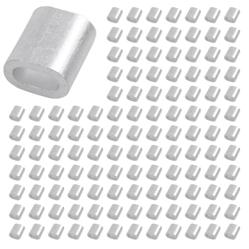 Gvvsjgdbis 2 mm Aluminium-Doppelloch-Drahtseil-Klemmhülse, 400 Stück Gvvsjgdbis 2 mm Aluminium-Doppelloch-Drahtseil-Klemmhülse, 400 Stück von Gvvsjgdbis