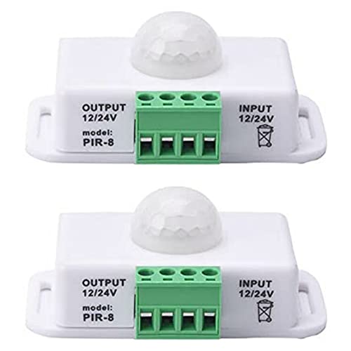 Gvvsjgdbis 2 x PIR-Infrarot-Bewegungsmelder, DC 12 V-24 V Lichtstreifen, Bewegungsmelder, Schalter, für Schrank, Schrank, Treppen, Küche Gvvsjgdbis 2 x PIR-Infrarot-Bewegungsmelder, DC 12 V-24 V Lichtstreifen, Bewegungsmelder, Schalter, für Schrank, Schrank, Treppen, Küche von Gvvsjgdbis