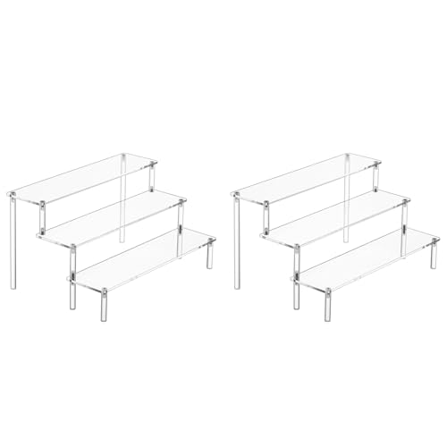 Gvvsjgdbis 2X Acryl-Display-ErhöHungen, ParfüMstäNder-Organizer, Transparente Acryl-Regal-ErhöHungen für StäNder für Lebensmittel, Tischverwendung von Gvvsjgdbis