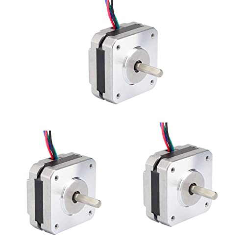 Gvvsjgdbis 3 x 17Hs08-1004S Nema 17 Schrittmotor mit 4 Leitungen, 20 mm, 1 A, 13 N, 42 Motoren, Nema17 Schrittmotor für DIY-3D-Drucker, CNC von Gvvsjgdbis