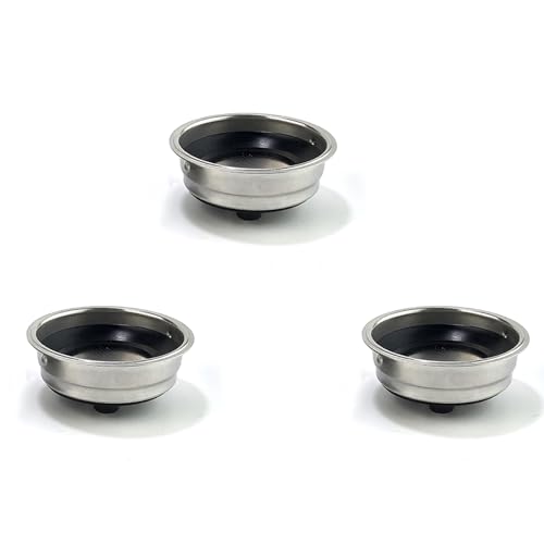 Gvvsjgdbis 3 x freundliche, abnehmbare Edelstahl-Kaffeefilterkörbe, Sieb, Kaffeemaschine für Zuhause oder Büro (eine Tasse) von Gvvsjgdbis