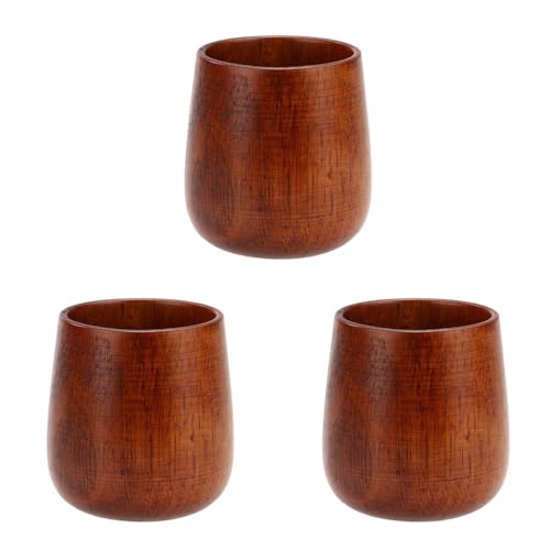 Gvvsjgdbis 3 x primitive handgefertigte Naturholzbecher für Frühstück, Bier, Milch, Tee Gvvsjgdbis 3 x primitive handgefertigte Naturholzbecher für Frühstück, Bier, Milch, Tee von Gvvsjgdbis