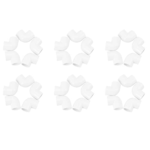 Gvvsjgdbis 30 Stück 20 mm Durchmesser 90 Grad Winkel Winkel Winkel PVC Rohrverschraubungen Adapter Verbinder Weiß von Gvvsjgdbis