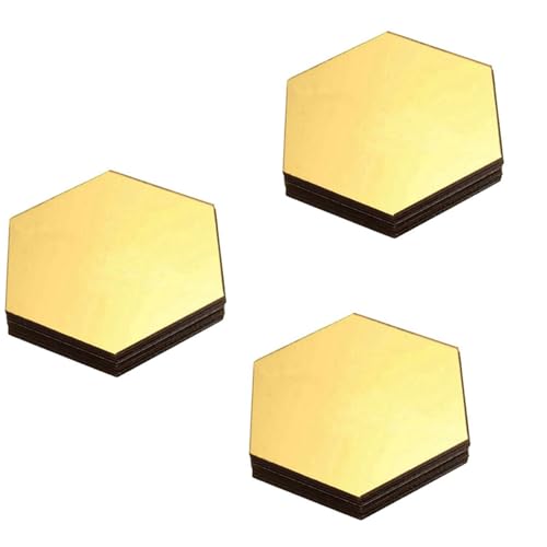 Gvvsjgdbis 36 Stück DIY 3D Spiegel Hexagon Aufkleber Kunst Wandbild Wandaufkleber Home Decor Abnehmbar Gold Gvvsjgdbis 36 Stück DIY 3D Spiegel Hexagon Aufkleber Kunst Wandbild Wandaufkleber Home Decor Abnehmbar Gold von Gvvsjgdbis