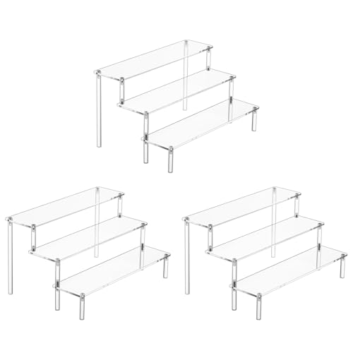 Gvvsjgdbis 3X Acryl-Display-ErhöHungen, ParfüMstäNder-Organizer, Transparente Acryl-Regal-ErhöHungen für StäNder für Lebensmittel, Tischverwendung von Gvvsjgdbis