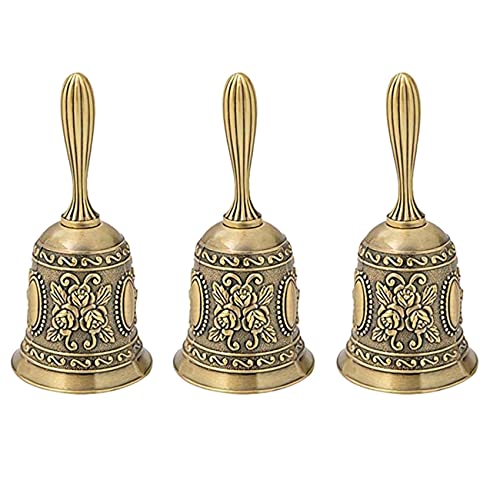 Gvvsjgdbis 3X Hand Glocke, Metall Ton Hand Service Anruf Glocke Tisch Glocke Tee Abendglocke Spielglocke, Weihnachten Glocke Gold Gvvsjgdbis 3X Hand Glocke, Metall Ton Hand Service Anruf Glocke Tisch Glocke Tee Abendglocke Spielglocke, Weihnachten Glocke Gold von Gvvsjgdbis