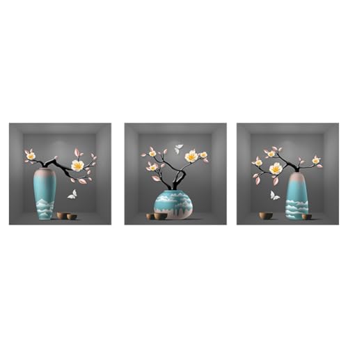 Gvvsjgdbis 3er-Pack 3D-Wandaufkleber mit Grünen Pflanzen, Wandaufkleber mit Botanischen Pflanzen für Schlafzimmer, Wohnzimmer, Küche Gvvsjgdbis 3er-Pack 3D-Wandaufkleber mit Grünen Pflanzen, Wandaufkleber mit Botanischen Pflanzen für Schlafzimmer, Wohnzimmer, Küche von Gvvsjgdbis