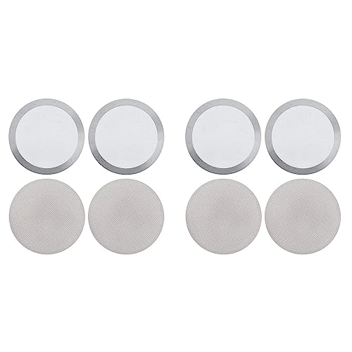 Gvvsjgdbis 4 x Kaffeefilter für Kaffeemaschine, wiederverwendbarer Kaffeefilter, 2 Arten, waschbar, Edelstahl-Mesh-Mikrofilter von Gvvsjgdbis