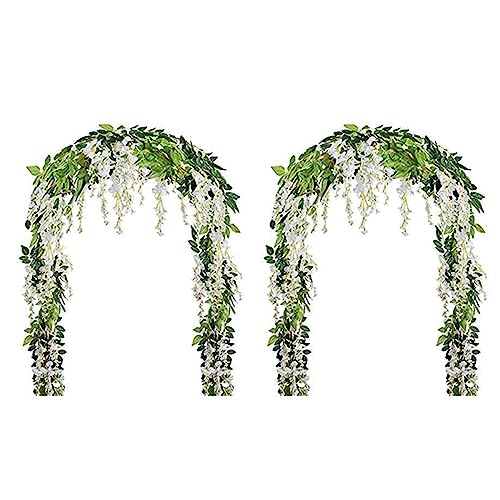 Gvvsjgdbis 4Pcs 7Ft/Pcs Künstliche Wisteria Vine, Blumengirlande Wisteria Vine Rattan Hängende Blumen für Outdoor-Zeremonie, Gvvsjgdbis 4Pcs 7Ft/Pcs Künstliche Wisteria Vine, Blumengirlande Wisteria Vine Rattan Hängende Blumen für Outdoor-Zeremonie, von Gvvsjgdbis