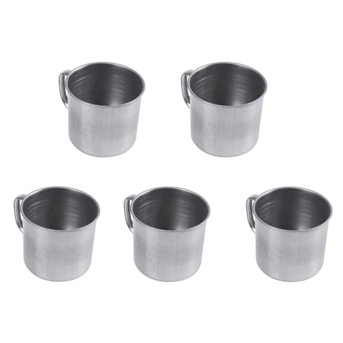 Gvvsjgdbis 5 x Edelstahl-Kaffeetasse, Teetasse, Camping/Reisen, 8,9 cm von Gvvsjgdbis