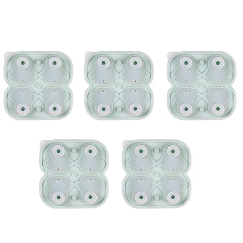 Gvvsjgdbis 5 x Pinguin-Form, lustige Formen, für 4 niedliche Pinguin-Eiskugeln für Getränke, Cocktails, Eiskaffee, Grün von Gvvsjgdbis
