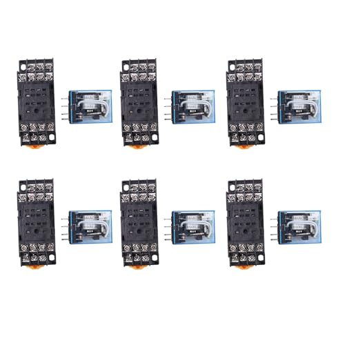 Gvvsjgdbis 6 x HH54P DC 12 V Spule 4PDT 14 Pins Elektromagnetisches Leistungsrelais DYF14A Basis Gvvsjgdbis 6 x HH54P DC 12 V Spule 4PDT 14 Pins Elektromagnetisches Leistungsrelais DYF14A Basis von Gvvsjgdbis
