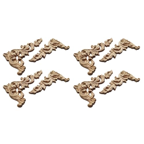 Gvvsjgdbis 8 Teile Geschnitzte Ecke Onlay Applique Unlackiert Rahmen Schrank Schrank Aufkleber für Haus WohnmöBel Dekoration A von Gvvsjgdbis
