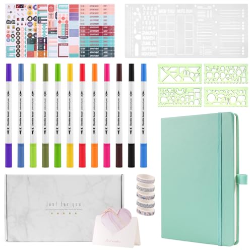 Gvvsjgdbis A5 Hardcover gepunktetes Tagebuch, Notizbuch mit 184 nummerierten Seiten, gepunktetes Tagebuch-Set für Anfänger, Rosa von Gvvsjgdbis