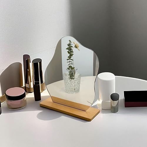 Gvvsjgdbis Ästhetischer Kosmetikspiegel, Dekorative Schreibtisch-Tischspiegel Aus Acryl mit Holzständer, Rund, Einfache Installation, Einfach zu Verwenden Gvvsjgdbis Ästhetischer Kosmetikspiegel, Dekorative Schreibtisch-Tischspiegel Aus Acryl mit Holzständer, Rund, Einfache Installation, Einfach zu Verwenden von Gvvsjgdbis