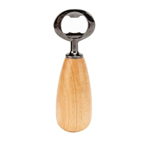 Gvvsjgdbis Bierflaschenöffner mit Holzgriff, Getränkedeckel-Deckel, Bierflaschenöffner, Küchenutensilien, helle Holzfarbe von Gvvsjgdbis