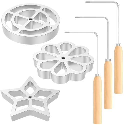 Gvvsjgdbis Bunuelos Form mit Griff, Metall-Bunuelos-Keksform, abnehmbare Rosette, Eisen-Form-Set, zum Backen und Kochen Gvvsjgdbis Bunuelos Form mit Griff, Metall-Bunuelos-Keksform, abnehmbare Rosette, Eisen-Form-Set, zum Backen und Kochen von Gvvsjgdbis