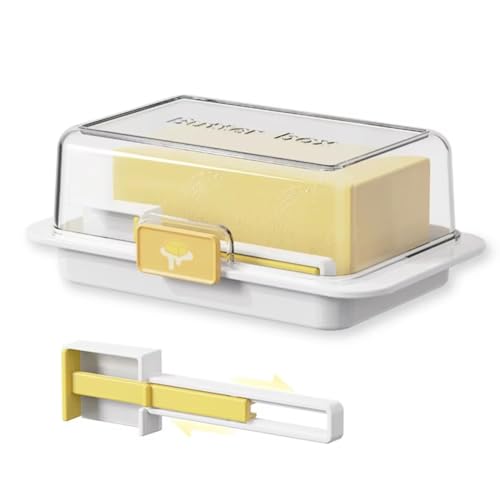 Gvvsjgdbis Butter-Aufbewahrungsbox mit quantitativem Schneidelöffel und Deckel – Käsebehälter, Kühlschrank-Butterknusper für Frische Gvvsjgdbis Butter-Aufbewahrungsbox mit quantitativem Schneidelöffel und Deckel – Käsebehälter, Kühlschrank-Butterknusper für Frische von Gvvsjgdbis