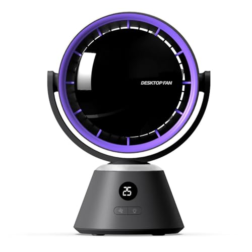 Gvvsjgdbis Digitales Display, hohe Windkraft, Tischzirkulation, USB-Ventilator mit Licht, 1 Set von Gvvsjgdbis