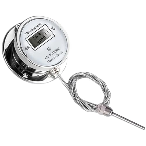 Gvvsjgdbis Edelstahlthermometer mit Digitalanzeige, wasserdichtes Sondenthermometer zum Kochen, Industrie von Gvvsjgdbis