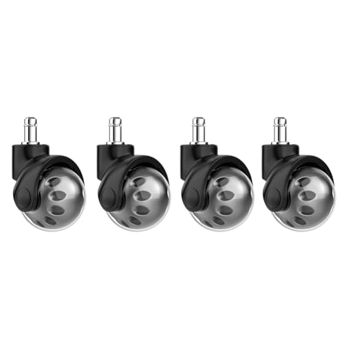 Gvvsjgdbis Ersatzrollen für Bürostühle – leises und sanftes Gleiten – 5,1 cm robuste Rollstuhlrollen, einfache Installation, einfach zu bedienen, grau, 4 Stück von Gvvsjgdbis