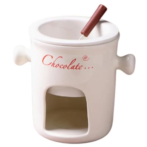Gvvsjgdbis Fonduetasse Keramik Schokolade Schmelzen Fondue Topf Schokolade Fondue Tassen Snack Süßigkeiten Schokolade Schmelztopf Weiß von Gvvsjgdbis