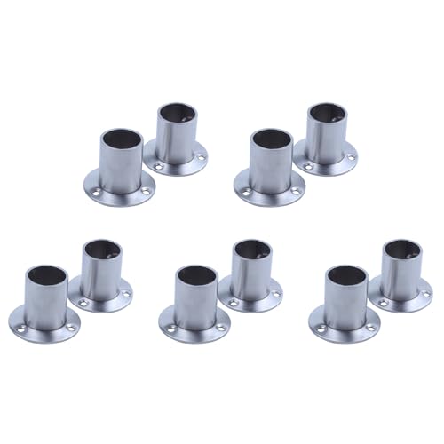Gvvsjgdbis Für Kleiderschrank, 25 mm Rohr, Edelstahl, Stangenendstütze, 10 Stück von Gvvsjgdbis