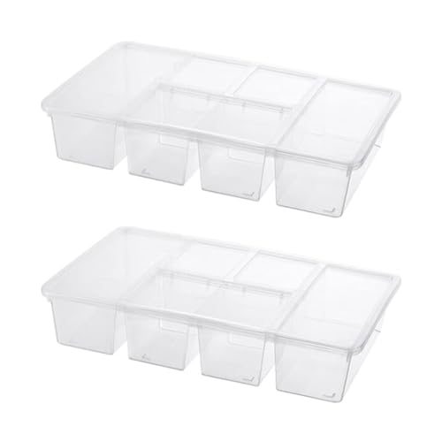 Gvvsjgdbis Gemüsetabletts mit Deckel, Fächer, Kühlschrank-Aufbewahrungsboxen, transparent, 2 Stück Gvvsjgdbis Gemüsetabletts mit Deckel, Fächer, Kühlschrank-Aufbewahrungsboxen, transparent, 2 Stück von Gvvsjgdbis