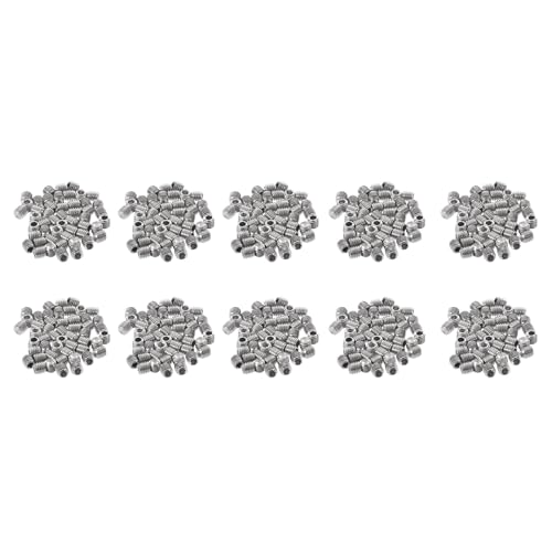Gvvsjgdbis Gewindestifte mit Innensechskant, M3 x 3 mm, Edelstahl, 500 Stück, silberfarben von Gvvsjgdbis